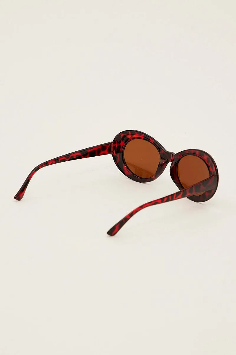 Brown Animal Print Fashion Sunglasses sold by Ally Fashion product image thumbnail 3