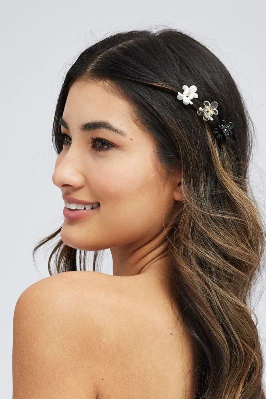 Multi 9 Pack Mini Flower Claw Clips sold by Ally Fashion