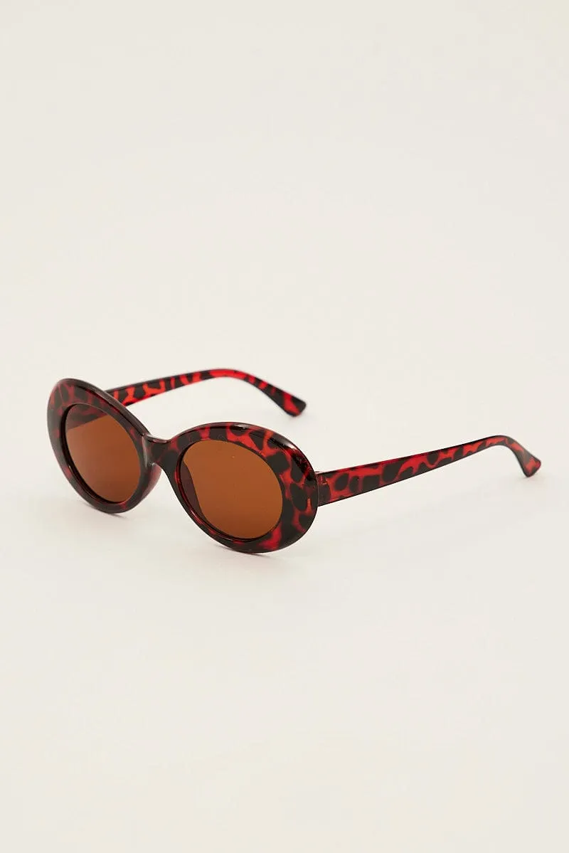 Brown Animal Print Fashion Sunglasses sold by Ally Fashion product image thumbnail 2
