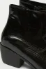 Black Croc Print Western Ankle Boots sold by Ally Fashion