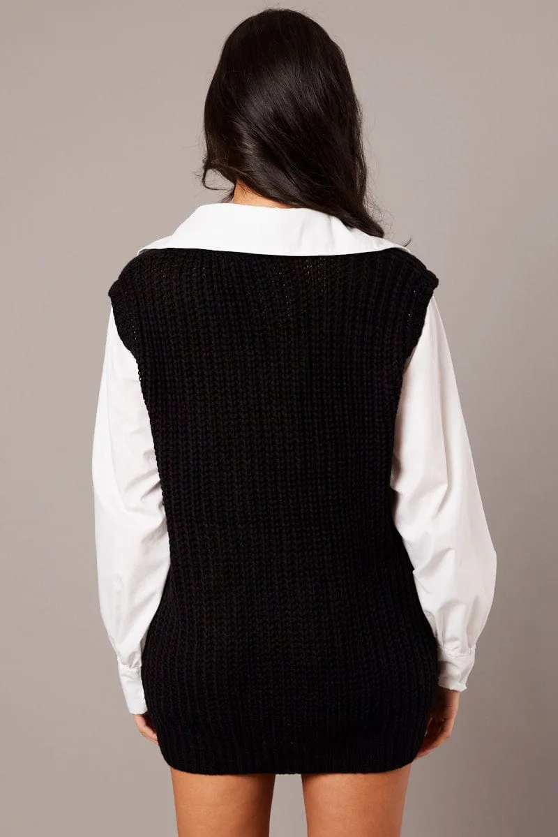 Black Knit Top Jumper sold by Ally Fashion product image thumbnail 5