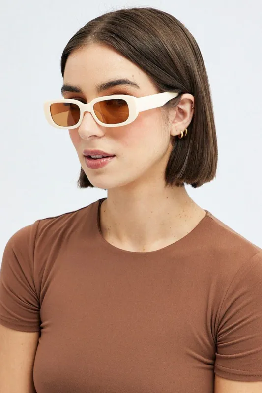 Beige Fashion Sunglasses sold by Ally Fashion