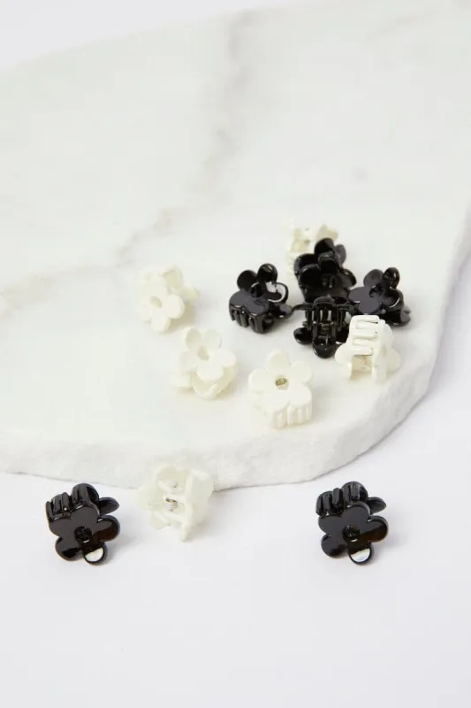 Multi 12 Pcs Floral Shaped Mini Claw Clips sold by Ally Fashion