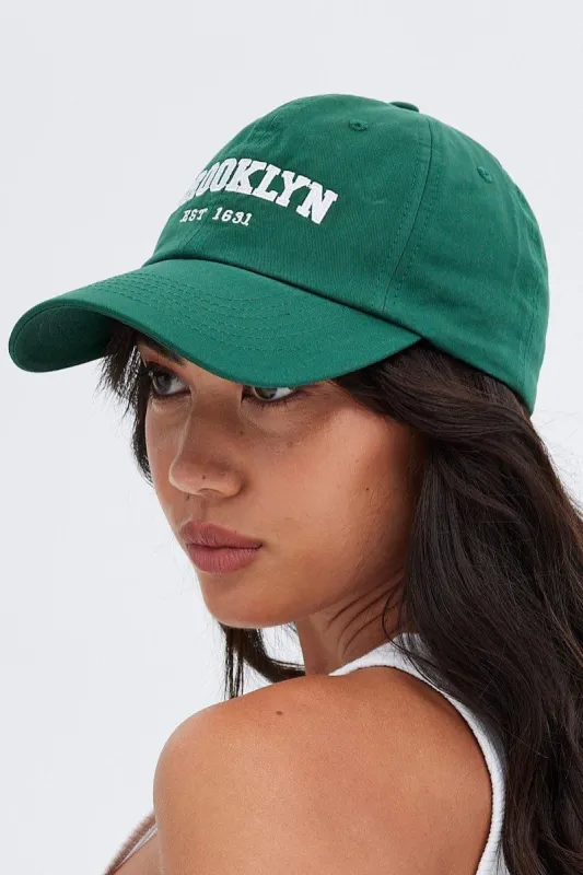 Green Brooklyn Dad Cap sold by Ally Fashion