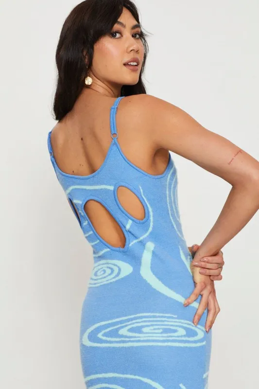 Print Knit Dress Midi sold by Ally Fashion