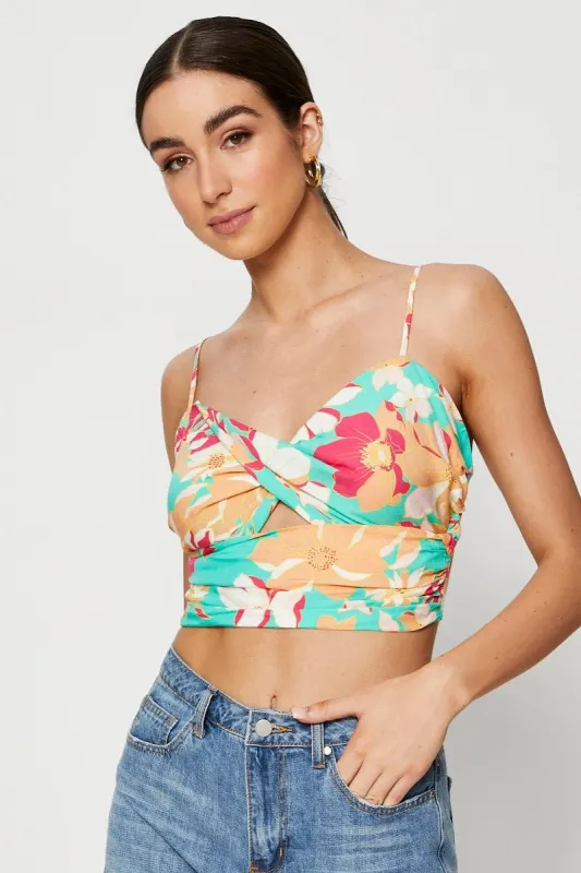 Print Crop Boobtube Bandeau sold by Ally Fashion