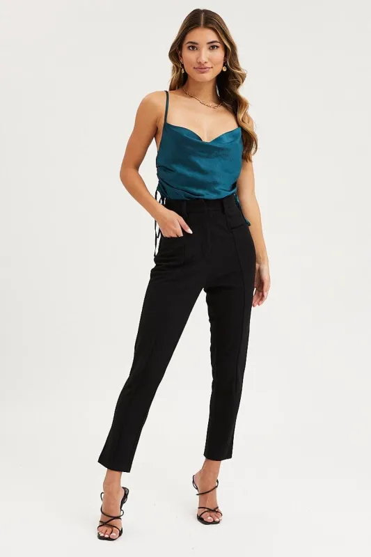Black Slim Pants High Rise sold by Ally Fashion