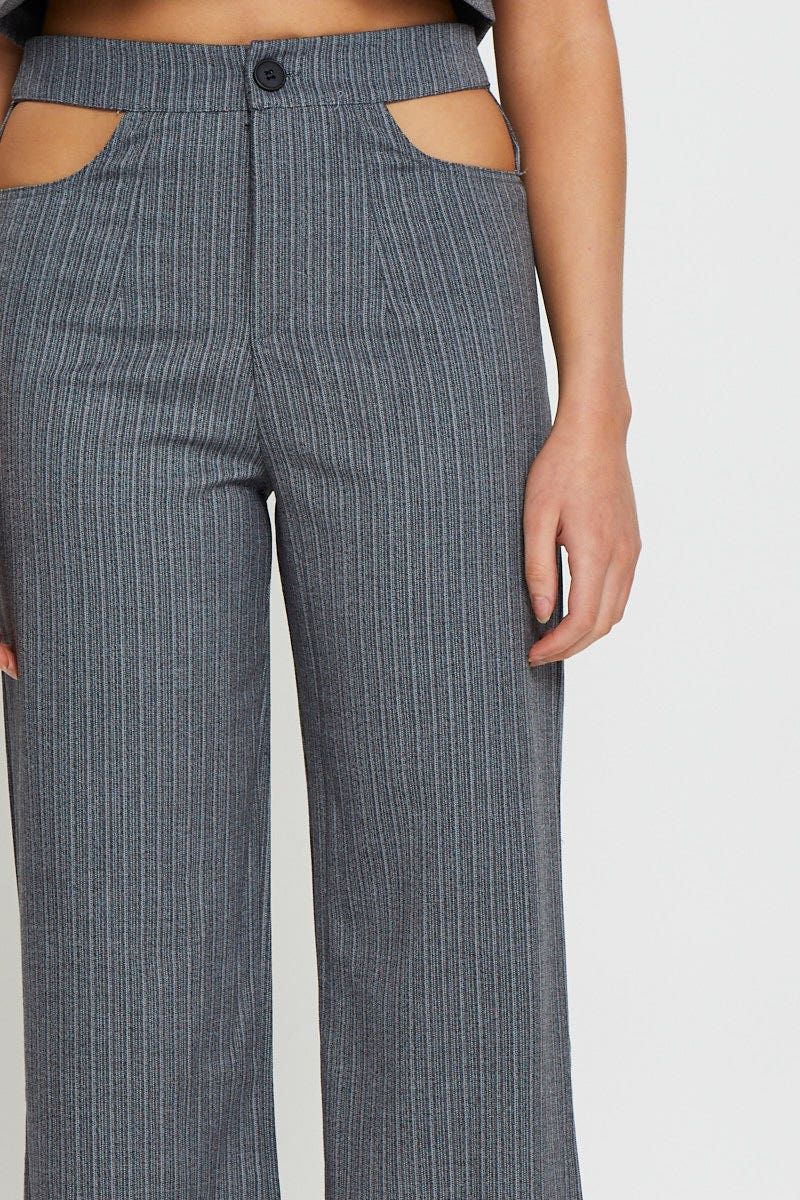 Stripe Wide Leg Pants sold by Ally Fashion product image thumbnail 4