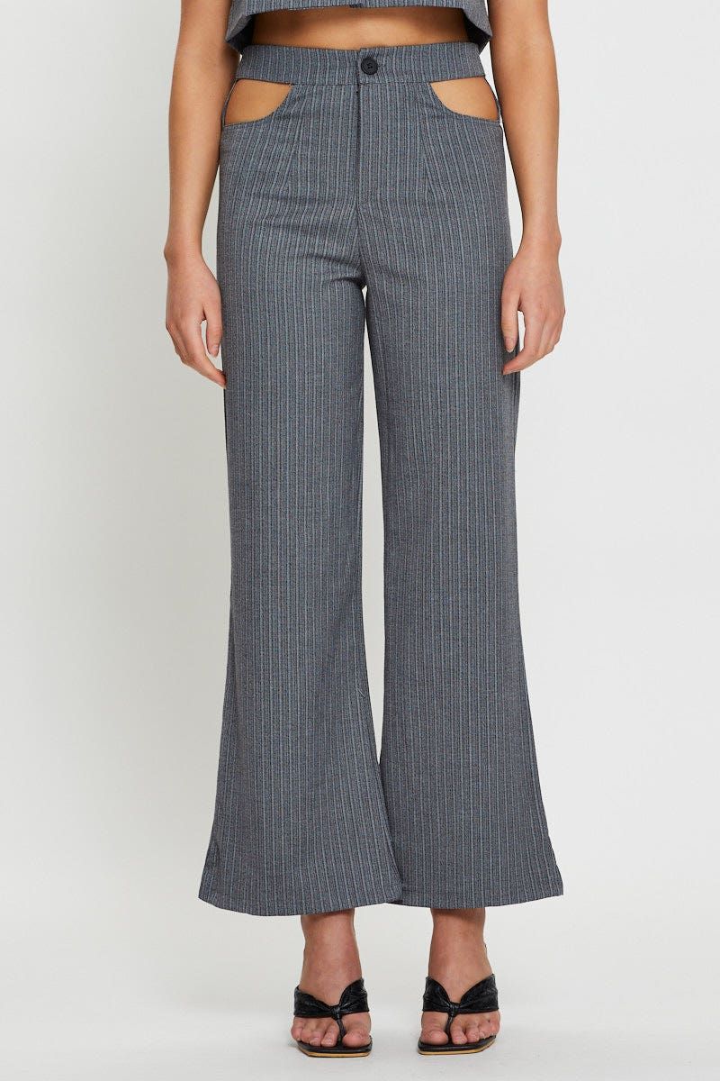 Stripe Wide Leg Pants sold by Ally Fashion