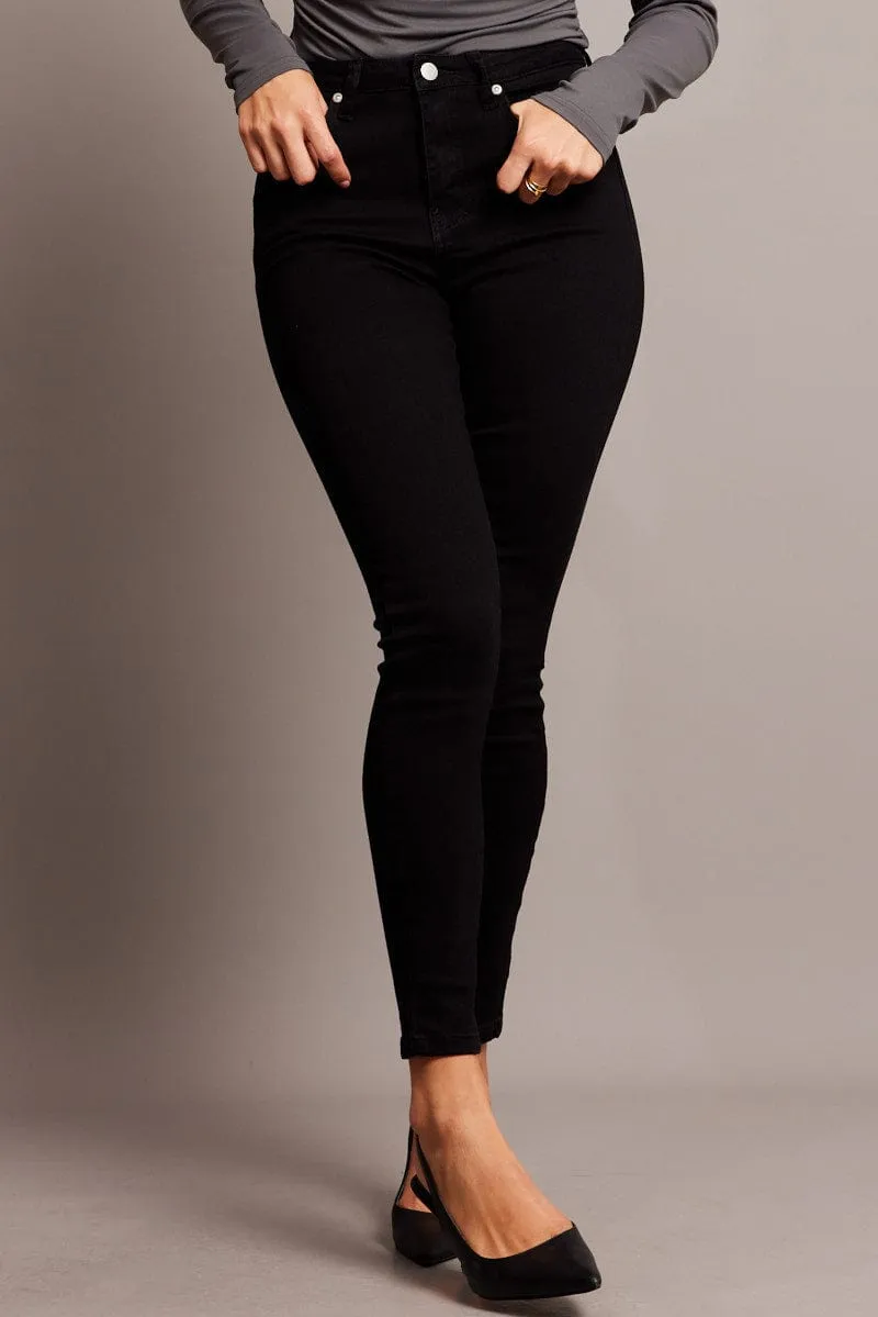 Black Skinny Jean High Rise sold by Ally Fashion product image thumbnail 3