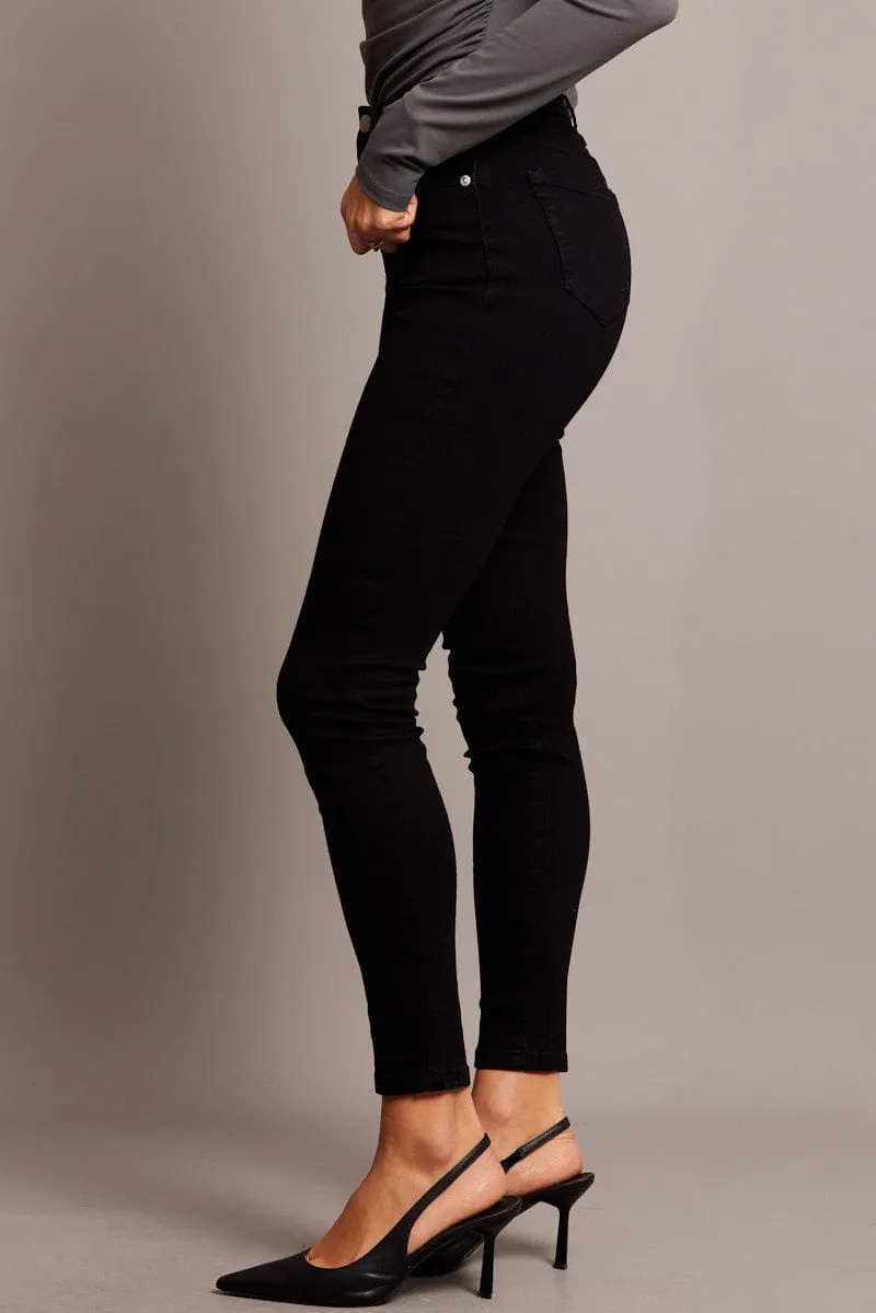 Black Skinny Jean High Rise sold by Ally Fashion product image thumbnail 4