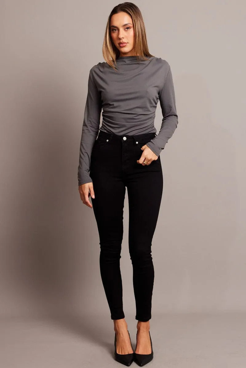 Black Skinny Jean High Rise sold by Ally Fashion product image thumbnail 2