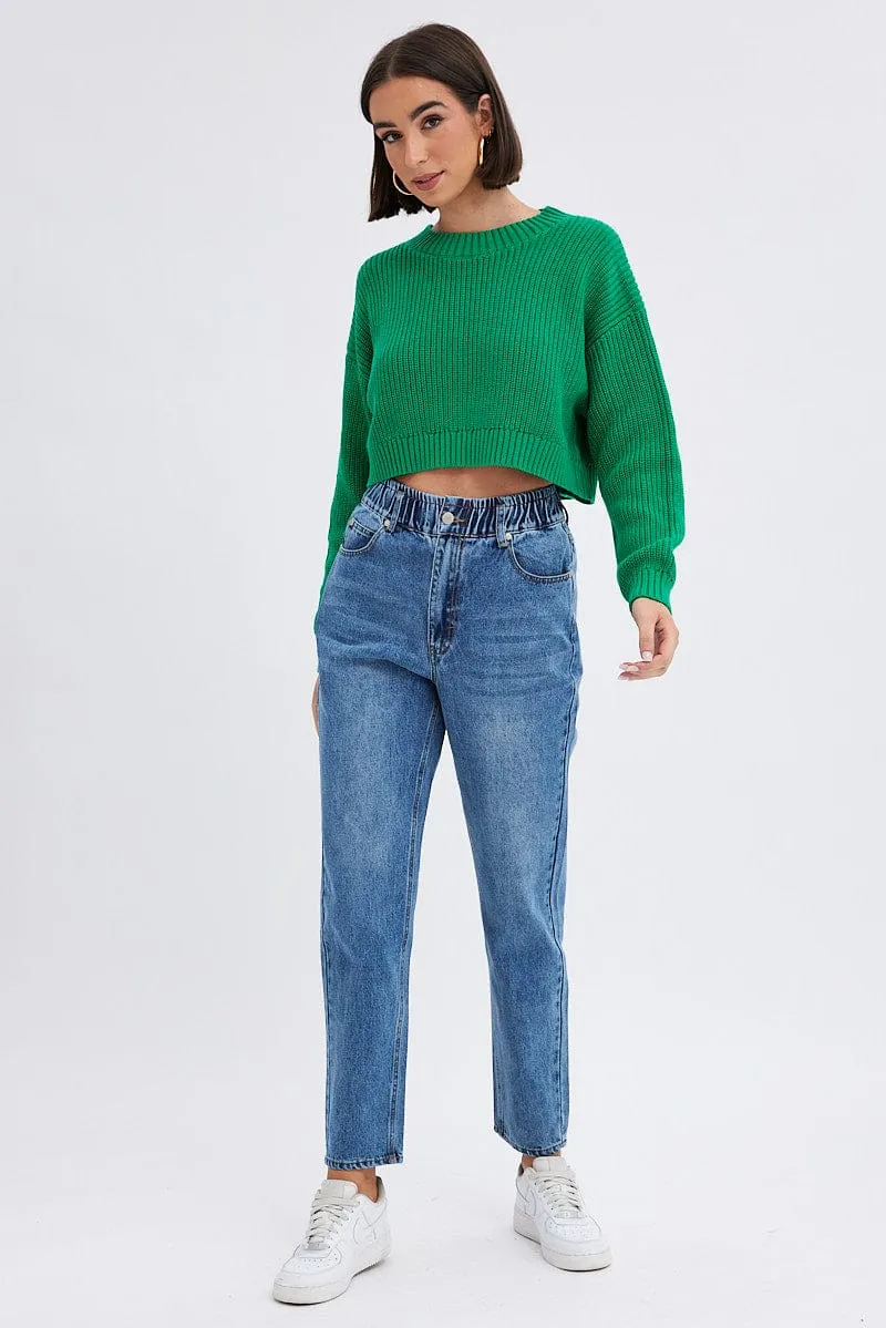 Denim Paper Bag Jeans High Waist sold by Ally Fashion