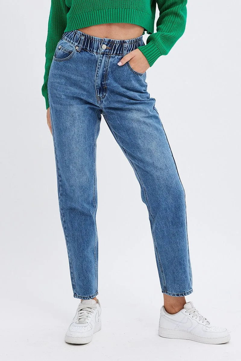Denim Paper Bag Jeans High Waist sold by Ally Fashion product image thumbnail 2