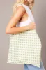 Green Check Printed Tote Bag Gingham sold by Ally Fashion