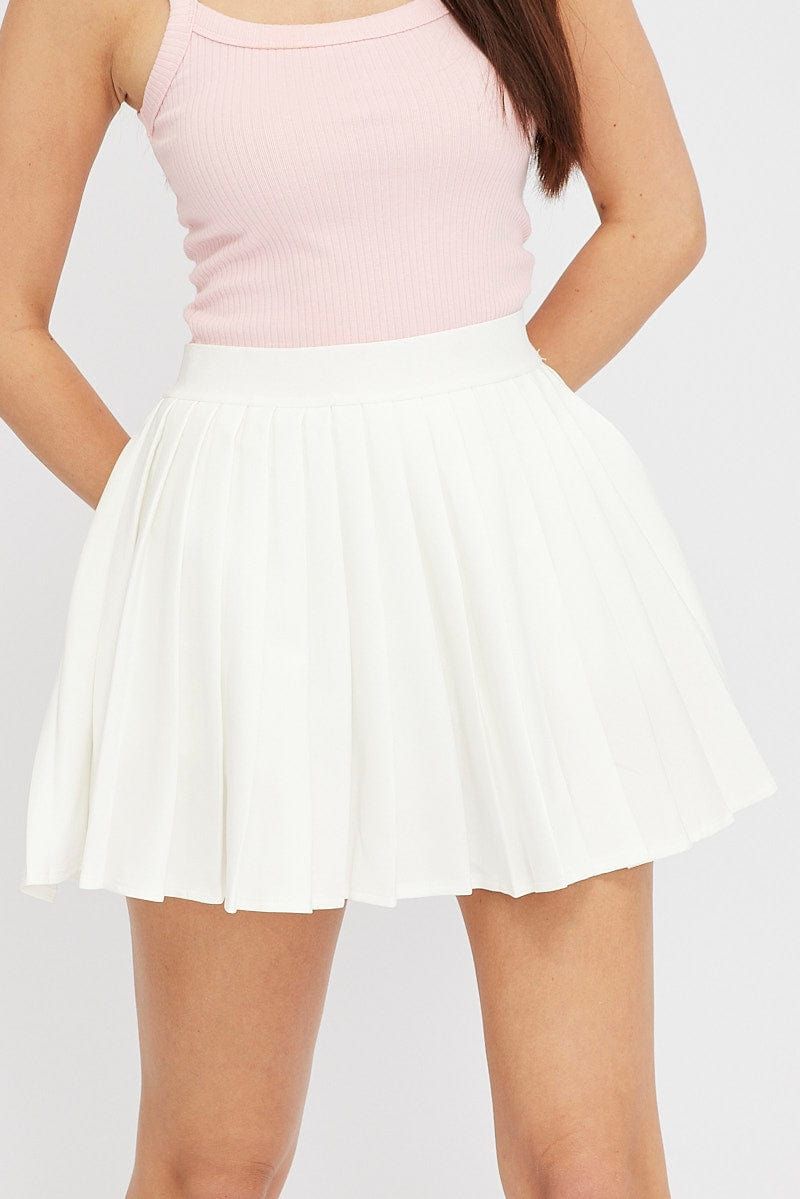 White Mini Skirt Tennis High Rise sold by Ally Fashion product image thumbnail 2