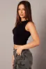 Black Tank Top Crew Neck Seamless sold by Ally Fashion