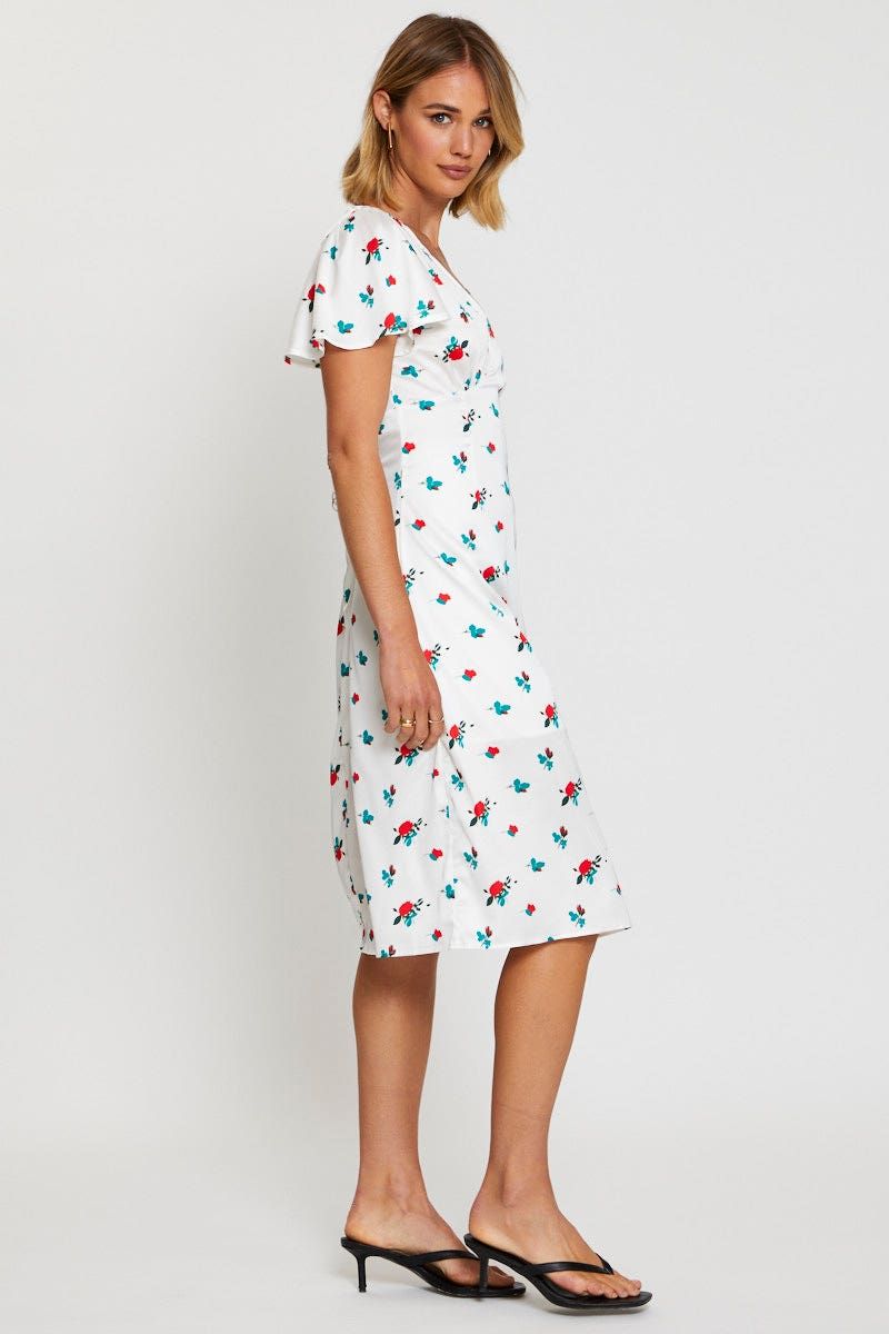 Print Midi Dress Short Sleeve sold by Ally Fashion product image thumbnail 4