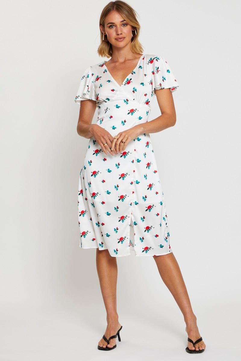 Print Midi Dress Short Sleeve sold by Ally Fashion product image thumbnail 3