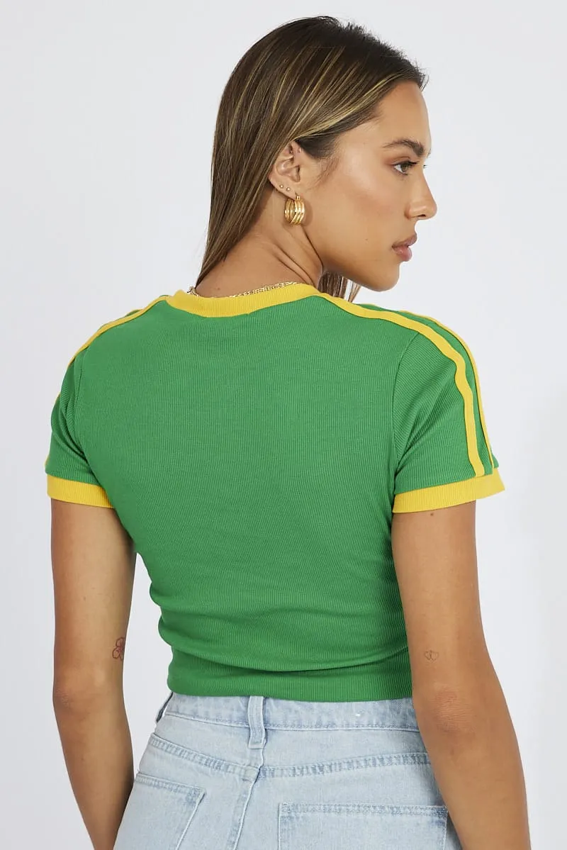 Green Graphic Tee Short Sleeve sold by Ally Fashion product image thumbnail 5