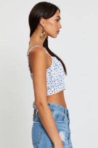 Print Singlet Sleeveless Crop sold by Ally Fashion