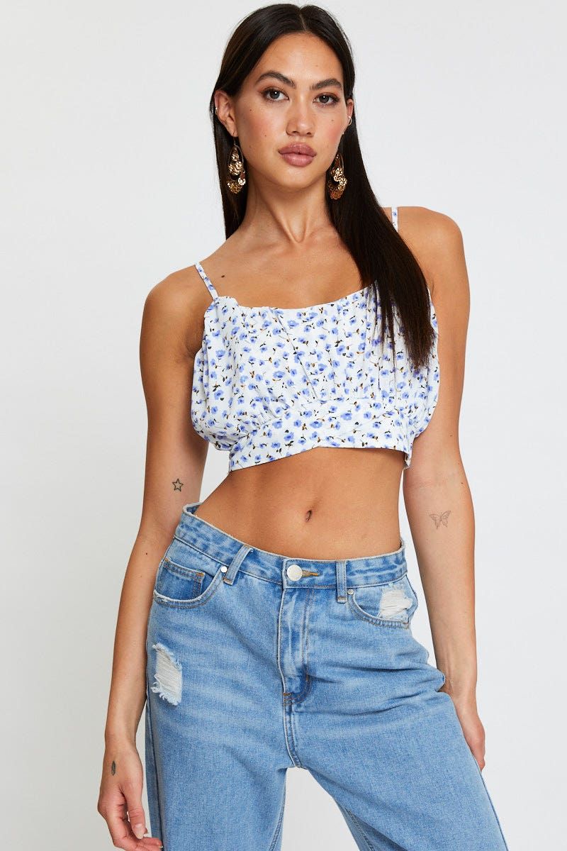 Print Singlet Sleeveless Crop sold by Ally Fashion product image thumbnail 2