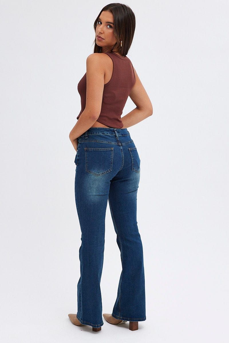 Denim Flare Denim Jeans Low rise sold by Ally Fashion product image thumbnail 5