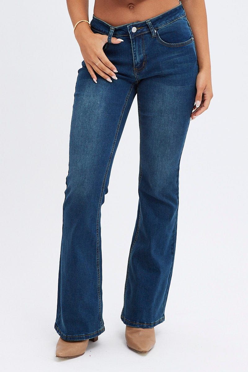 Denim Flare Denim Jeans Low rise sold by Ally Fashion product image thumbnail 2