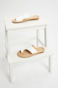 White Flat Slides sold by Ally Fashion