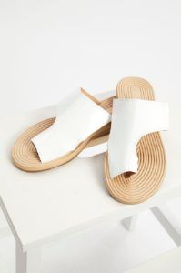White Flat Slides sold by Ally Fashion