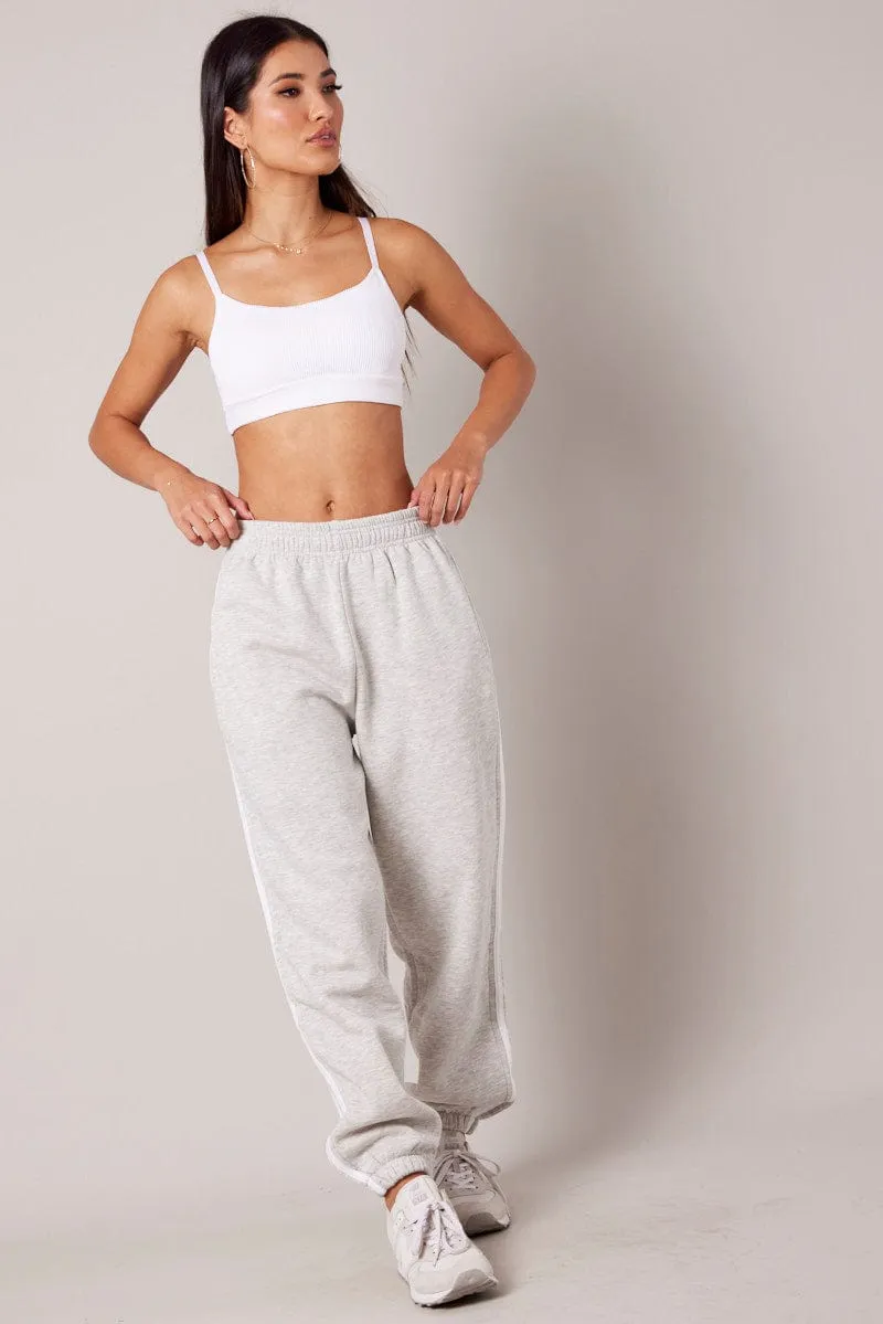 Grey Track Pants Side Stripe Jogger sold by Ally Fashion product image thumbnail 3