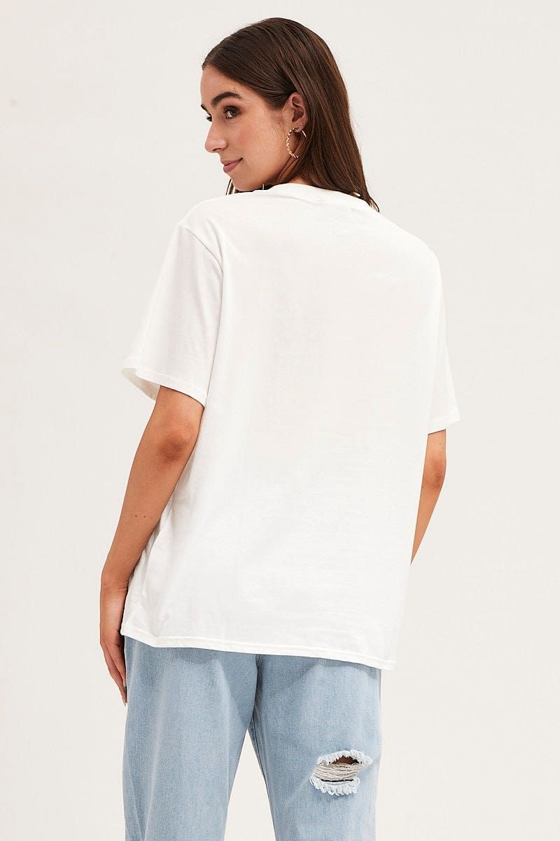 White Oversized T Shirt sold by Ally Fashion product image thumbnail 5
