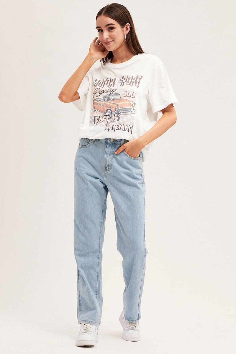 White Oversized T Shirt sold by Ally Fashion product image thumbnail 2