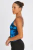 Blue Floral Cami Top Sleeveless Mesh sold by Ally Fashion