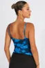 Blue Floral Cami Top Sleeveless Mesh sold by Ally Fashion