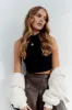 Black Knit Top Ribbed High Neck sold by Ally Fashion