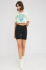 Grey Graphic Tee Varsity Crop Slogan T-shirt sold by Ally Fashion