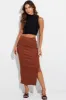 Black Knit Top Ribbed High Neck sold by Ally Fashion