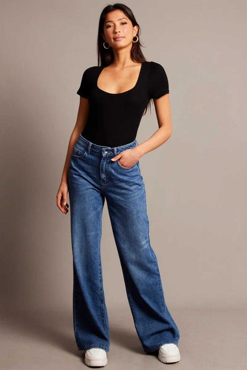 Denim Wide Leg Jean High Rise sold by Ally Fashion product image thumbnail 2