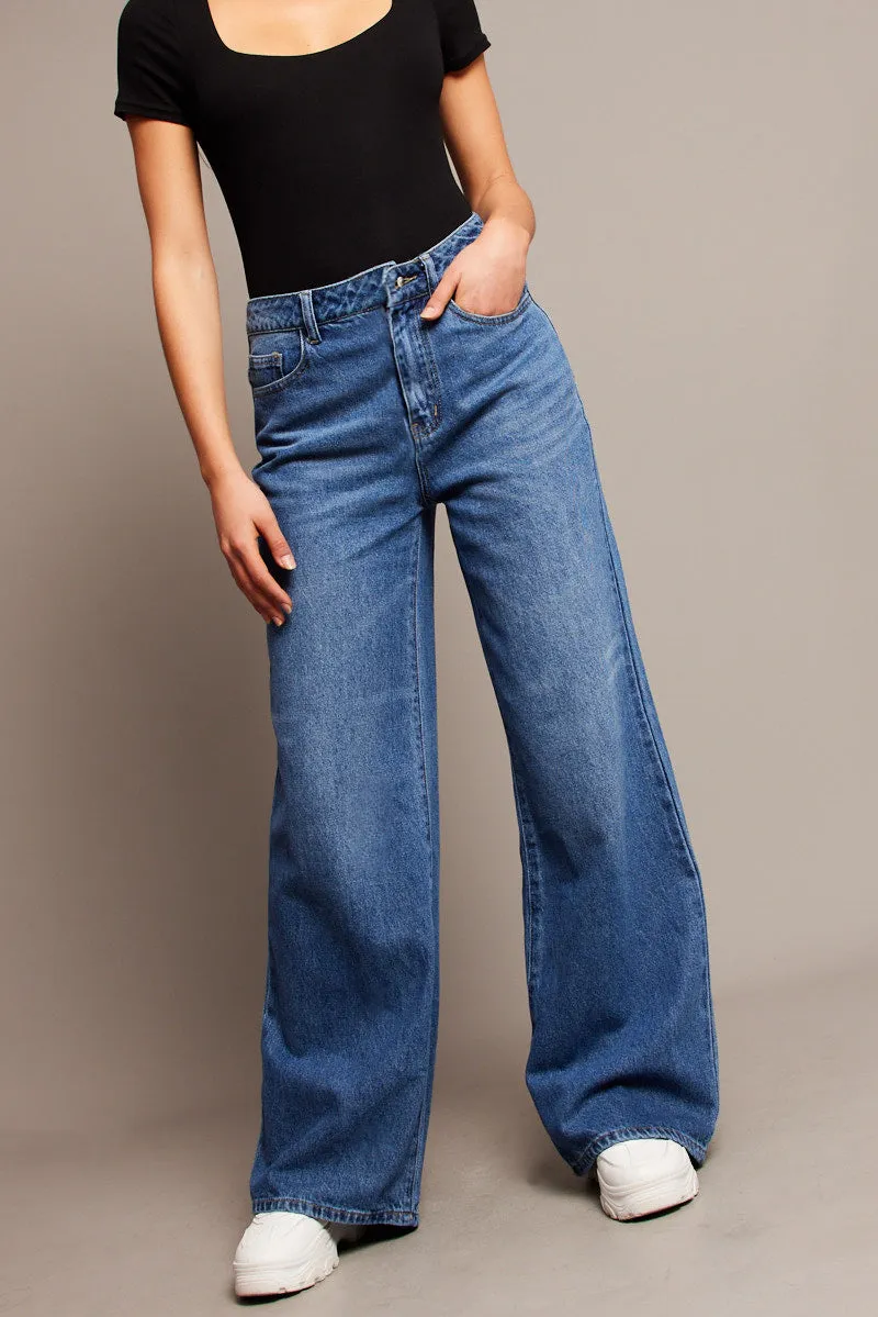 Denim Wide Leg Jean High Rise sold by Ally Fashion product image thumbnail 3