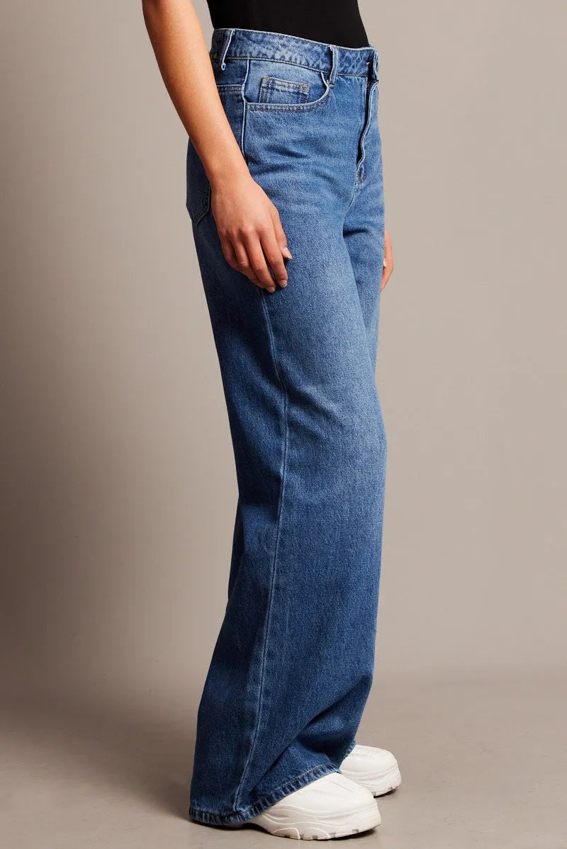 Denim Wide Leg Jean High Rise sold by Ally Fashion product image thumbnail 4