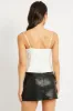 White Cami Top Satin Lace Up Front sold by Ally Fashion