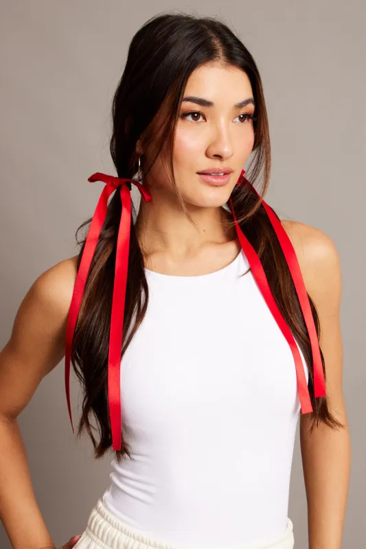 Red 2 Pack Hair Bows sold by Ally Fashion