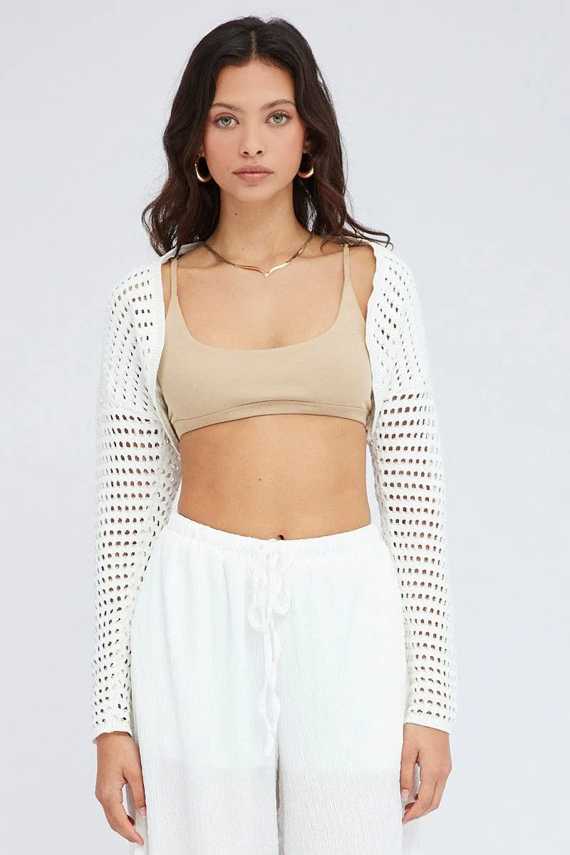 White Knit Shrug sold by Ally Fashion product image thumbnail 3