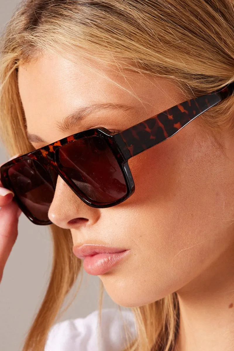 Brown Aviator Sunglasses sold by Ally Fashion product image thumbnail 2