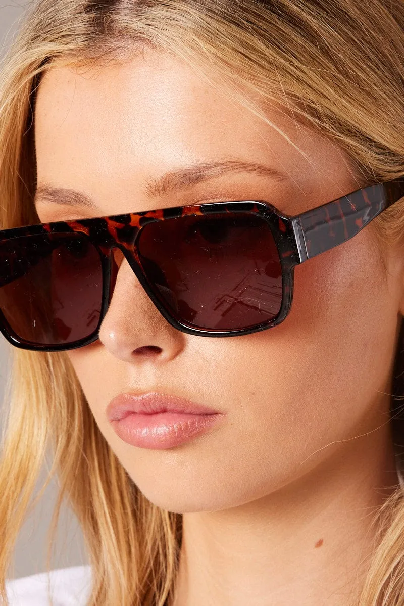 Brown Aviator Sunglasses sold by Ally Fashion product image thumbnail 3