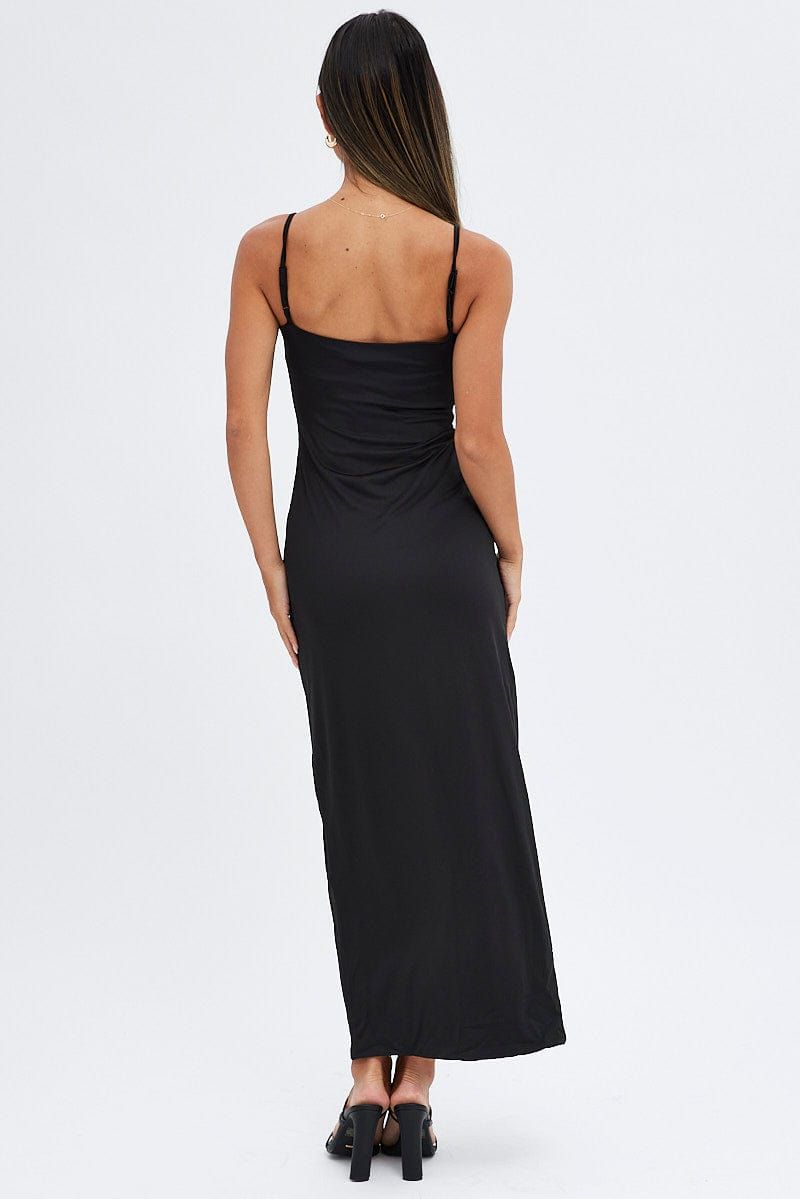 Black Bodycon Maxi Dress Sleeveless Side Split sold by Ally Fashion product image thumbnail 5