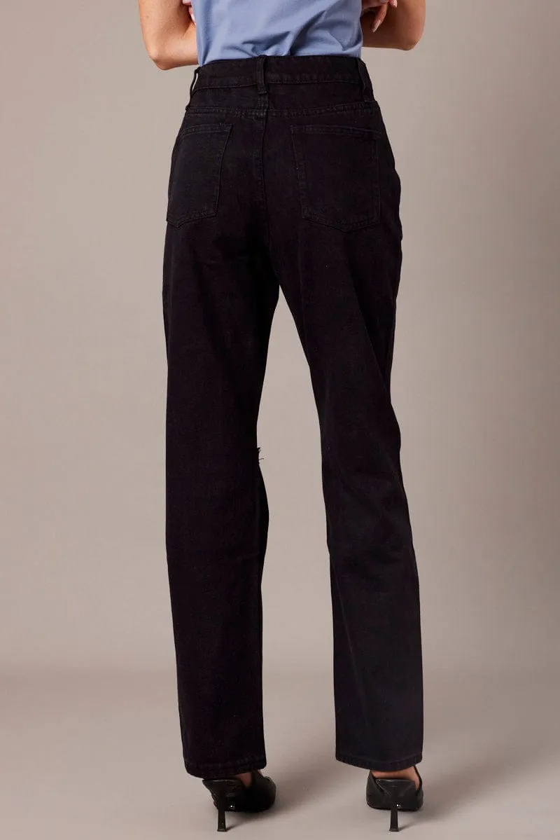 Black Boyfriend Jean High Rise sold by Ally Fashion product image thumbnail 5