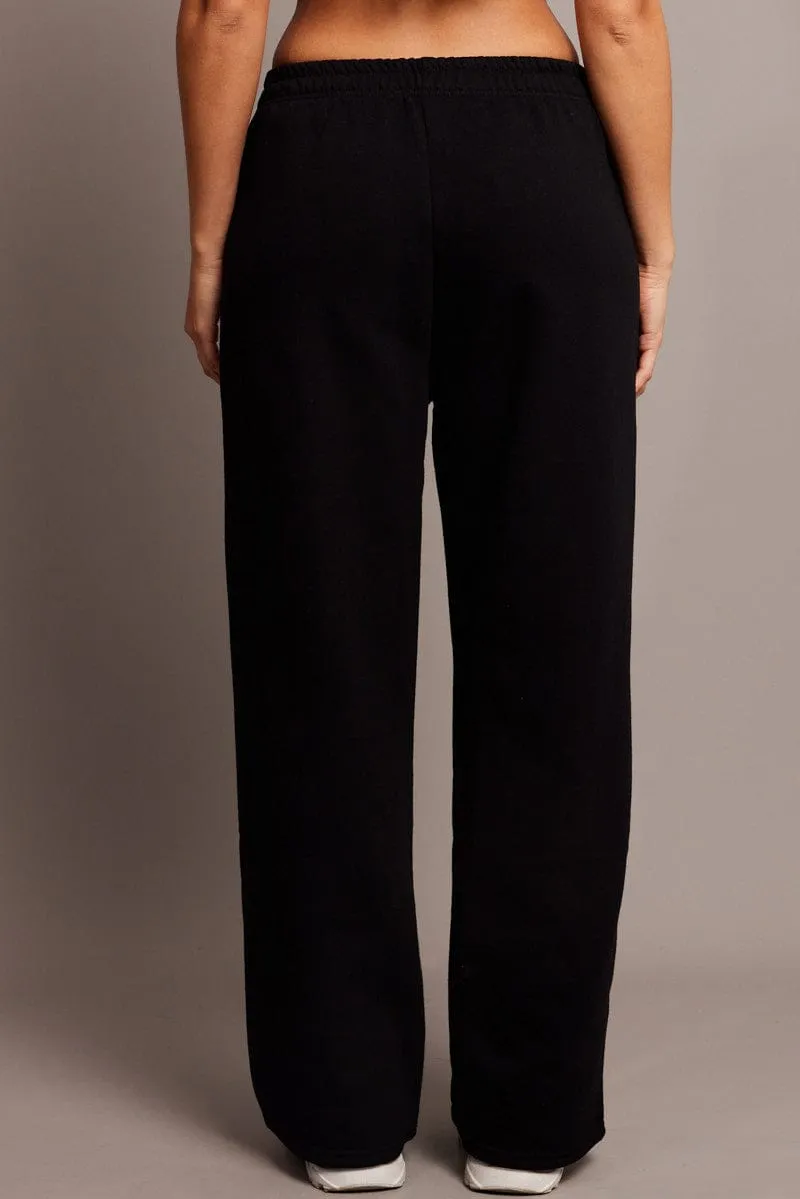 Black Track Pants Wide Leg sold by Ally Fashion product image thumbnail 5