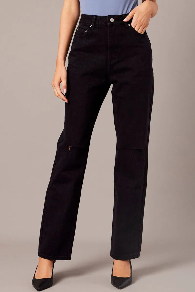 Black Boyfriend Jean High Rise sold by Ally Fashion product image thumbnail 3